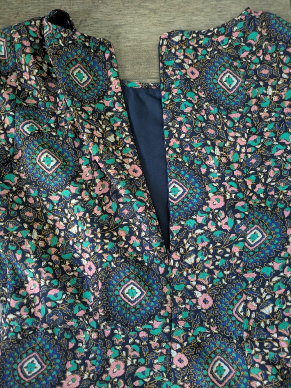 J. Crew Multicolor Floral and Geometric Short Sleeve Dress -Multicolor - Picture 10 of 11